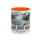 Franz Josef Glacier Mug, New Zealand Travel Souvenir, Bucket List Gift, Accent Ceramic Coffee Mug 11oz 15oz