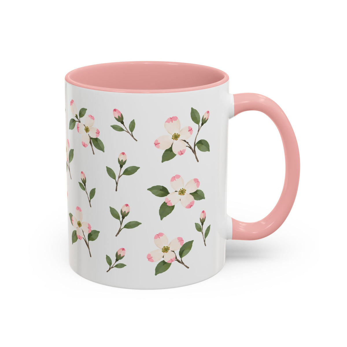Virginia American Dogwood Mug, State Flower Floral Coffee Cup, 11oz Botanical Gift