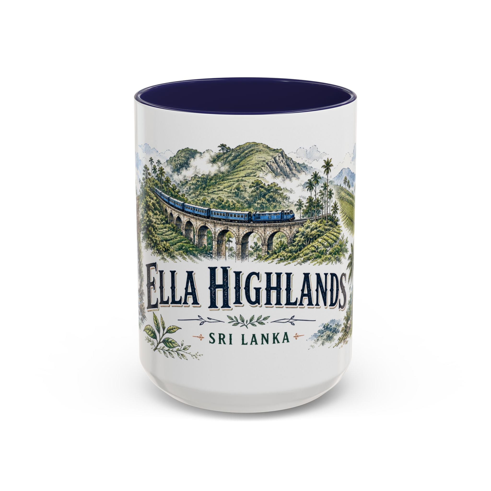 Ella Highlands Mug, Sri Lanka Travel Souvenir, Bucket List Gift, Accent Ceramic Coffee Mug 11oz 15oz
