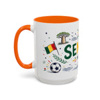 Senegal Soccer Coffee Mug | World Cup Fan Gift | Accent Color Ceramic 11oz 15oz Match Day Cup