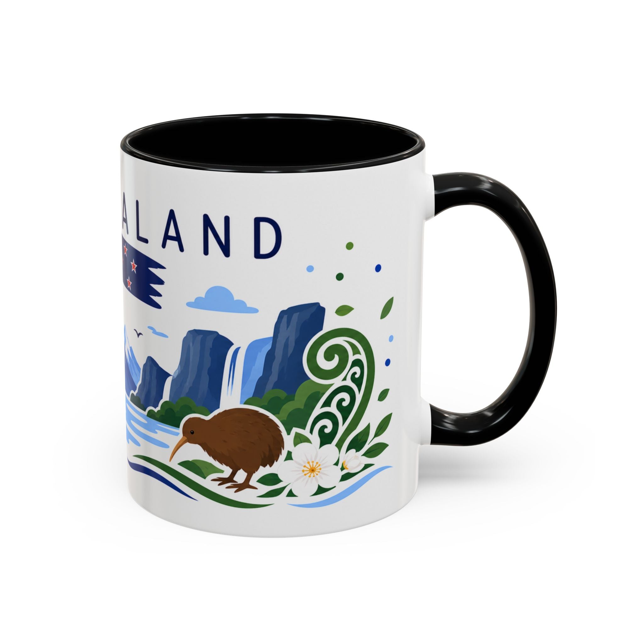 New Zealand Coffee Mug | Travel Souvenir Accent Mug | Country Gift Ceramic Cup 11oz 15oz