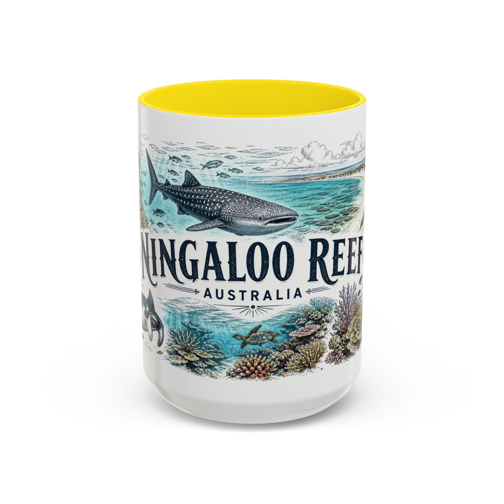 Ningaloo Reef Mug, Australia Travel Souvenir, Bucket List Gift, Accent Ceramic Coffee Mug 11oz 15oz