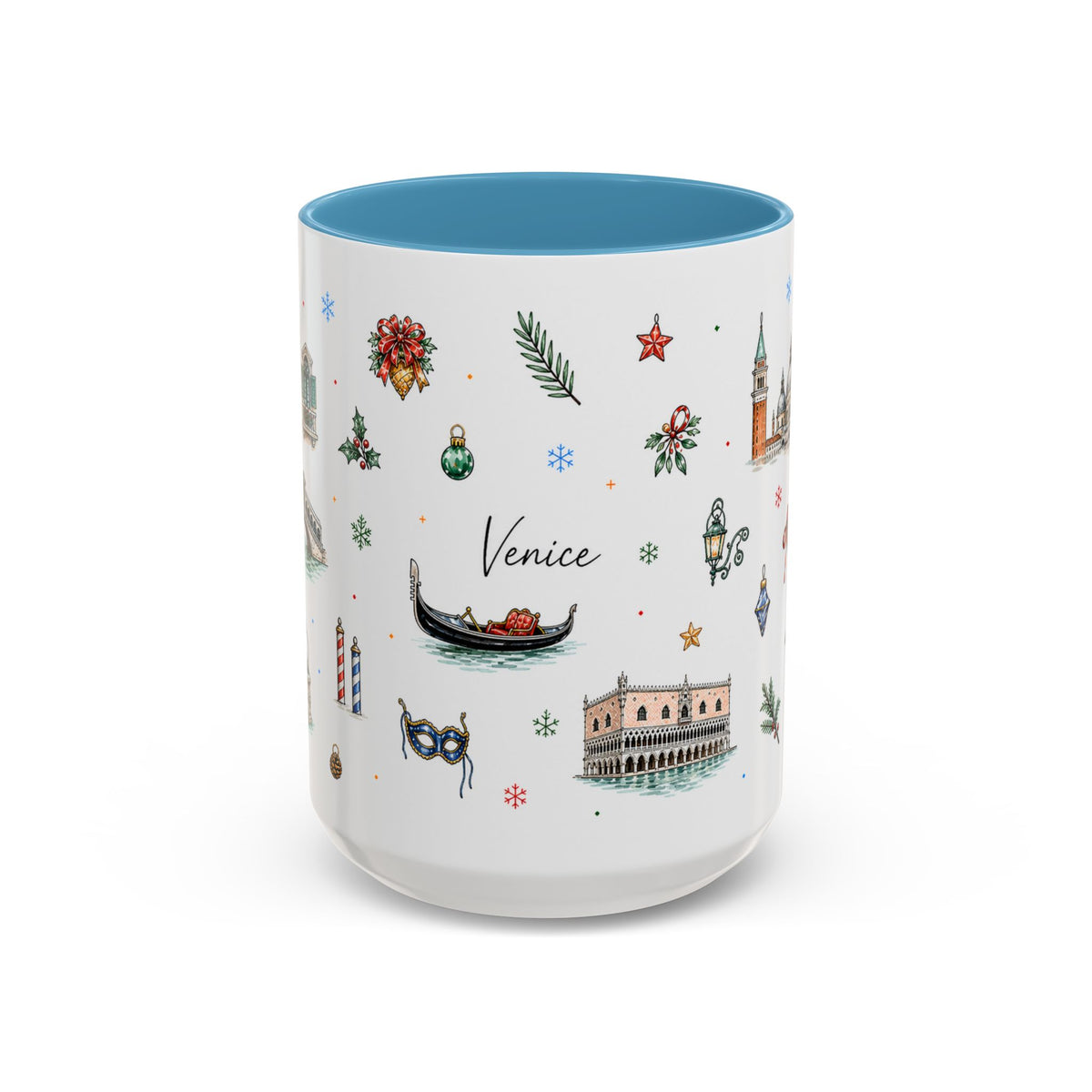 Venice Christmas Mug | Watercolor City Souvenir, Travel Memory Cup