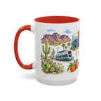 Mesa Illustrated Travel Mug | City Souvenir Accent Coffee Mug | 11oz 15oz Ceramic Cup