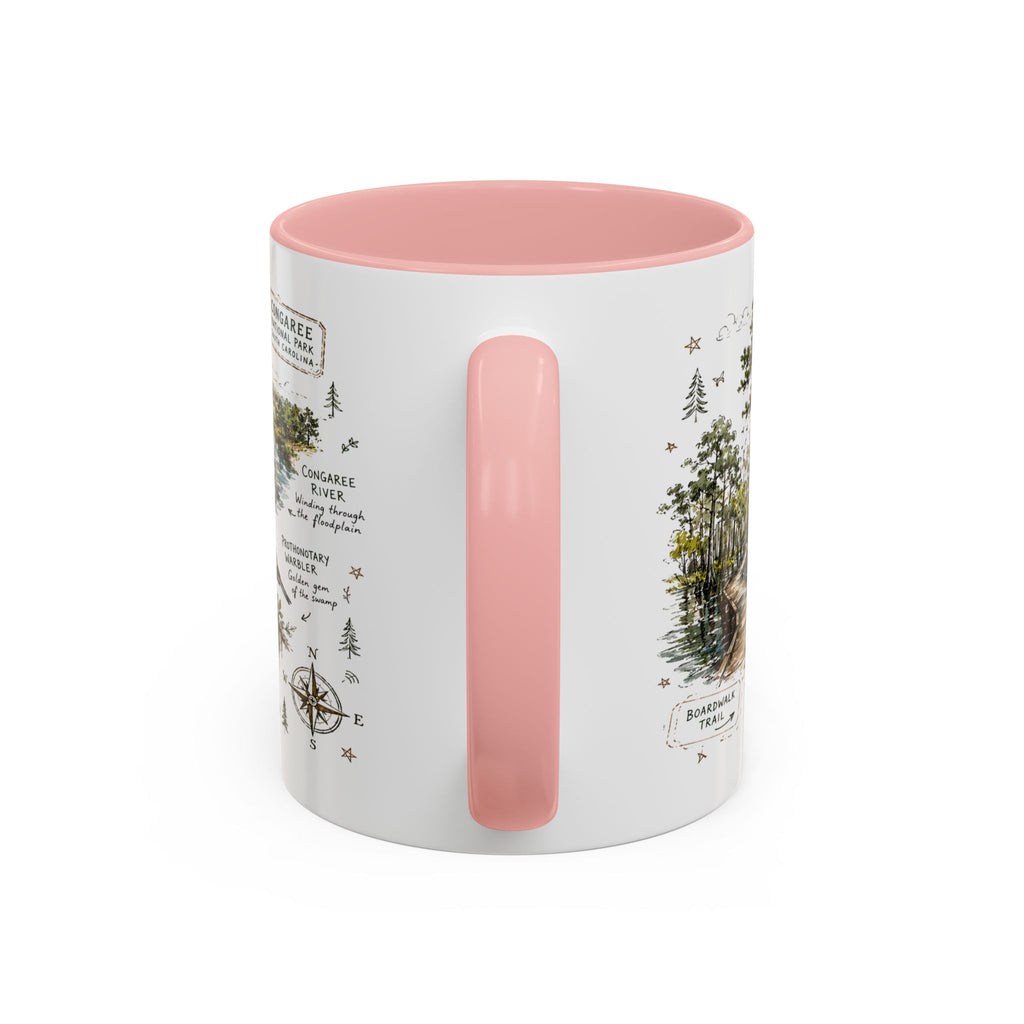Congaree National Park Coffee Mug | South Carolina Forest Floodplain Gift | Accent Color Ceramic 11oz 15oz