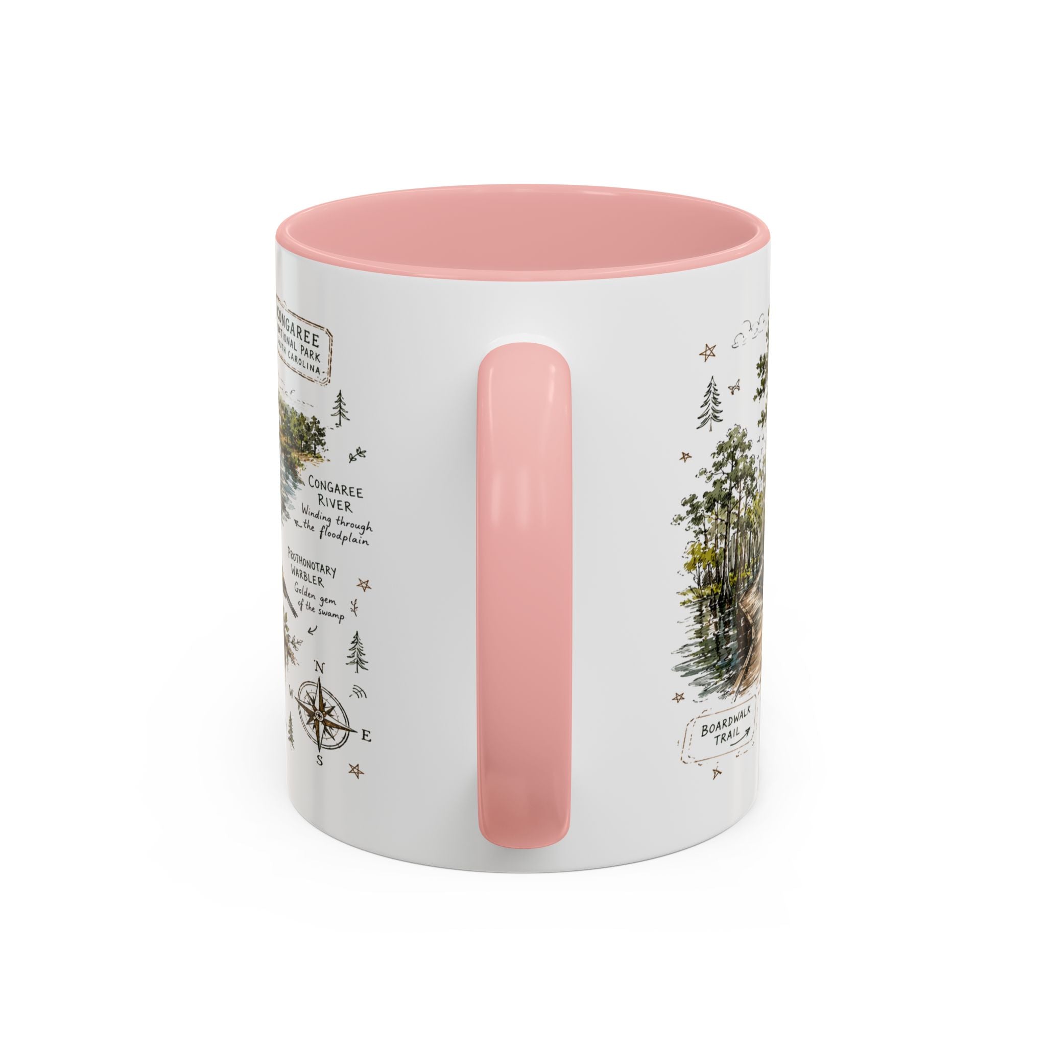Congaree National Park Coffee Mug | South Carolina Forest Floodplain Gift | Accent Color Ceramic 11oz 15oz