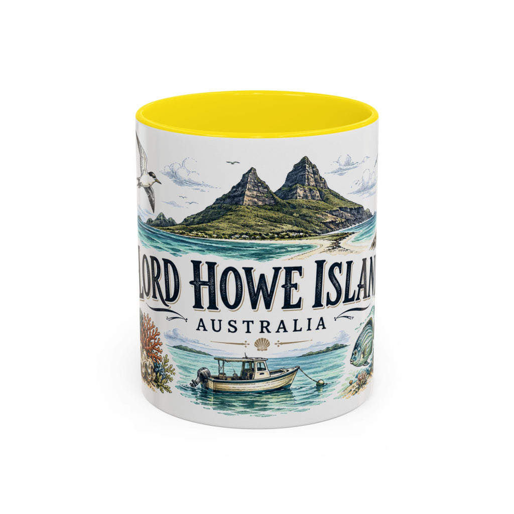 Lord Howe Island Mug, Australia Travel Souvenir, Bucket List Gift, Accent Ceramic Coffee Mug 11oz 15oz