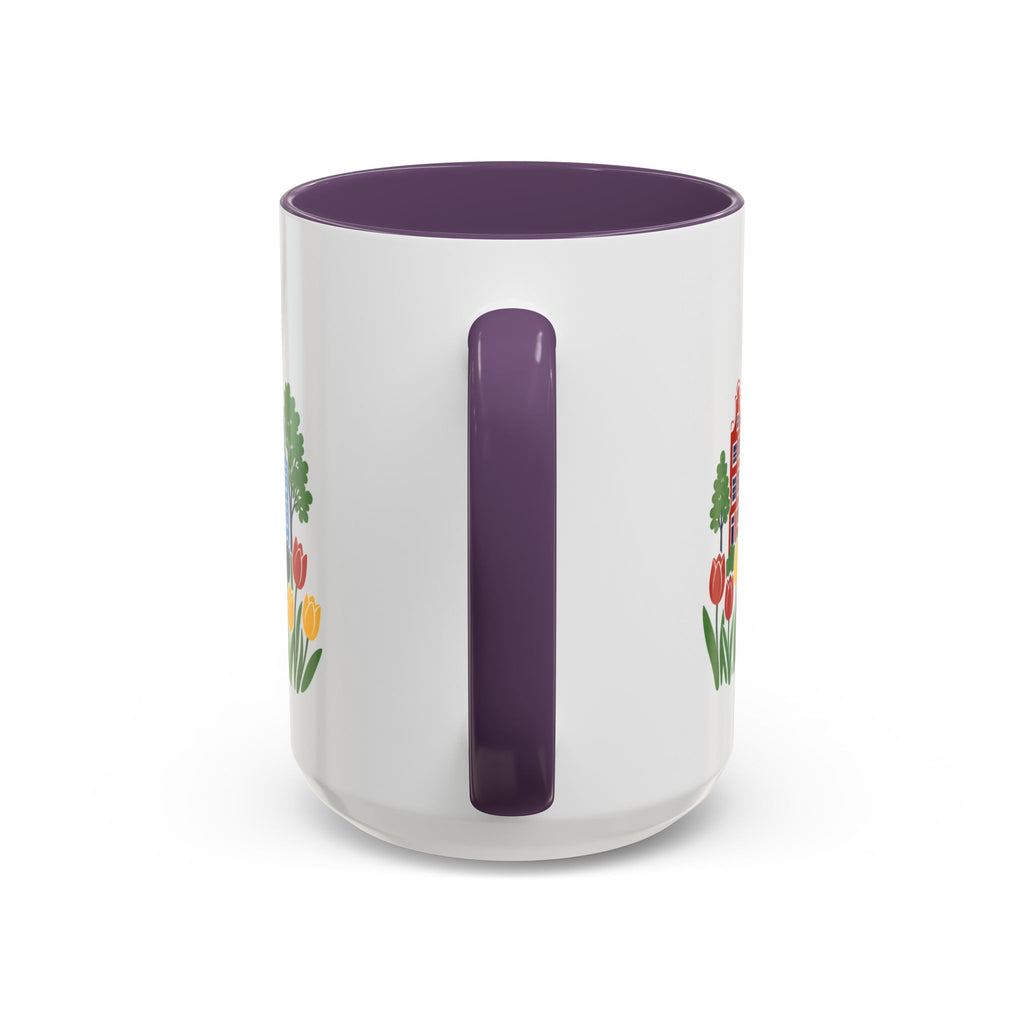 Amsterdam Coffee Mug | Netherlands Travel Souvenir | Porcelain Decal City Gift | 11oz 15oz Accent Mug