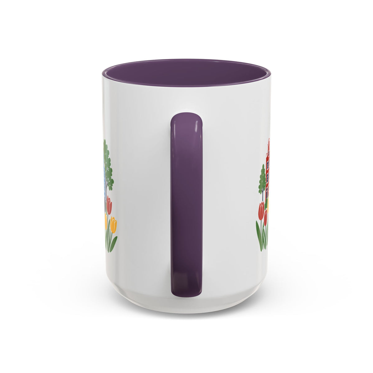 Amsterdam Coffee Mug | Netherlands Travel Souvenir | Porcelain Decal City Gift | 11oz 15oz Accent Mug