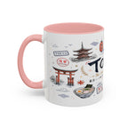 Tokyo Coffee Mug | Japan Souvenir Travel Gift | Accent Color Ceramic 11oz 15oz