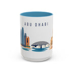 Abu Dhabi Coffee Mug | United Arab Emirates Travel Souvenir | Porcelain Decal City Gift | 11oz 15oz Accent Mug