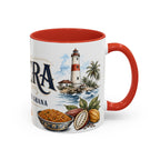 Accra Coffee Mug | Ghana Travel Souvenir | Vintage Illustrated City Gift | 11 oz 15 oz Accent Mug