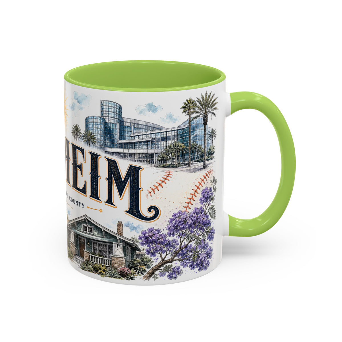 Anaheim Coffee Mug | United States Travel Souvenir | Vintage Illustrated City Gift | 11 oz 15 oz Accent Mug