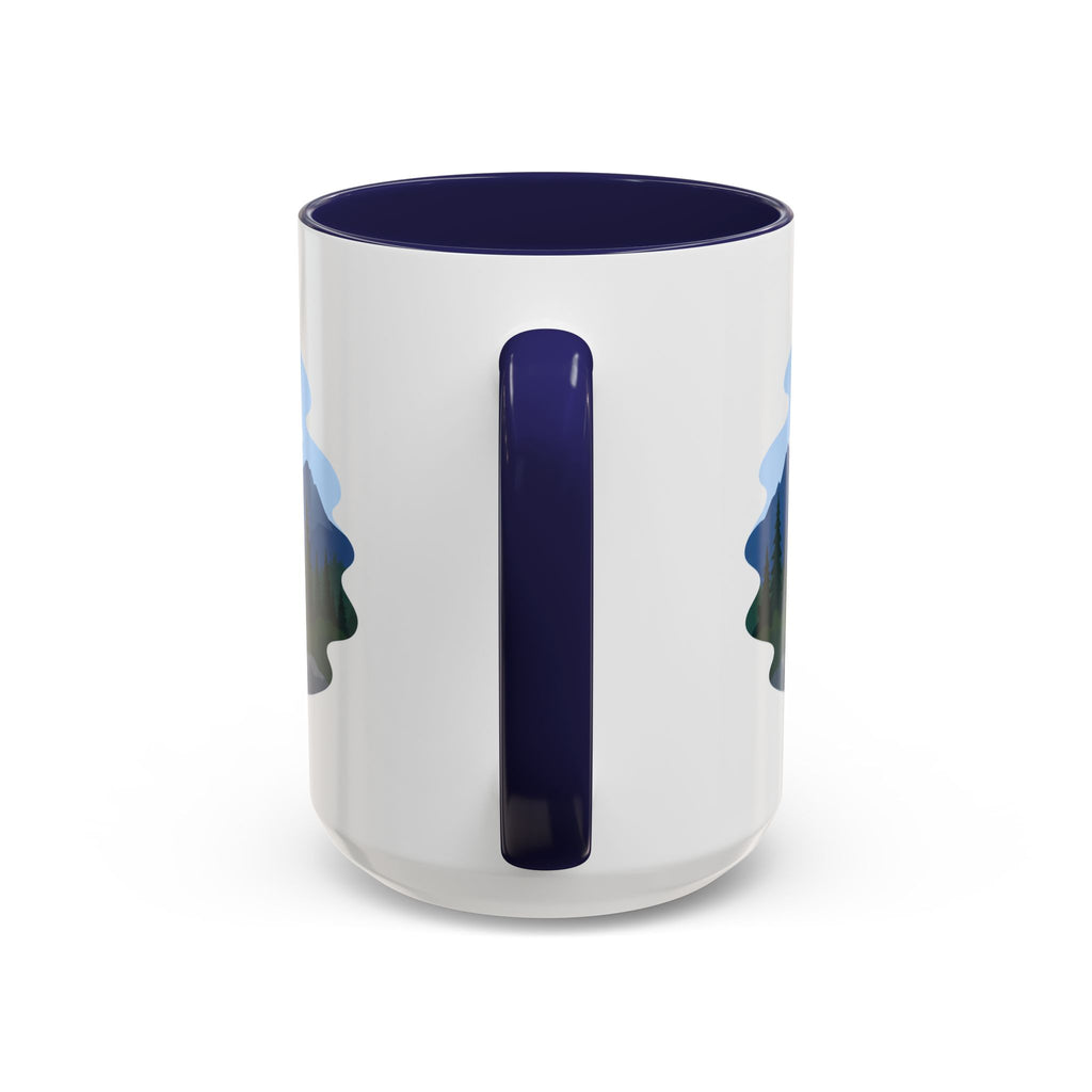 North Cascades National Park Coffee Mug | Solid Color Block Park Souvenir | 11oz 15oz Accent Mug