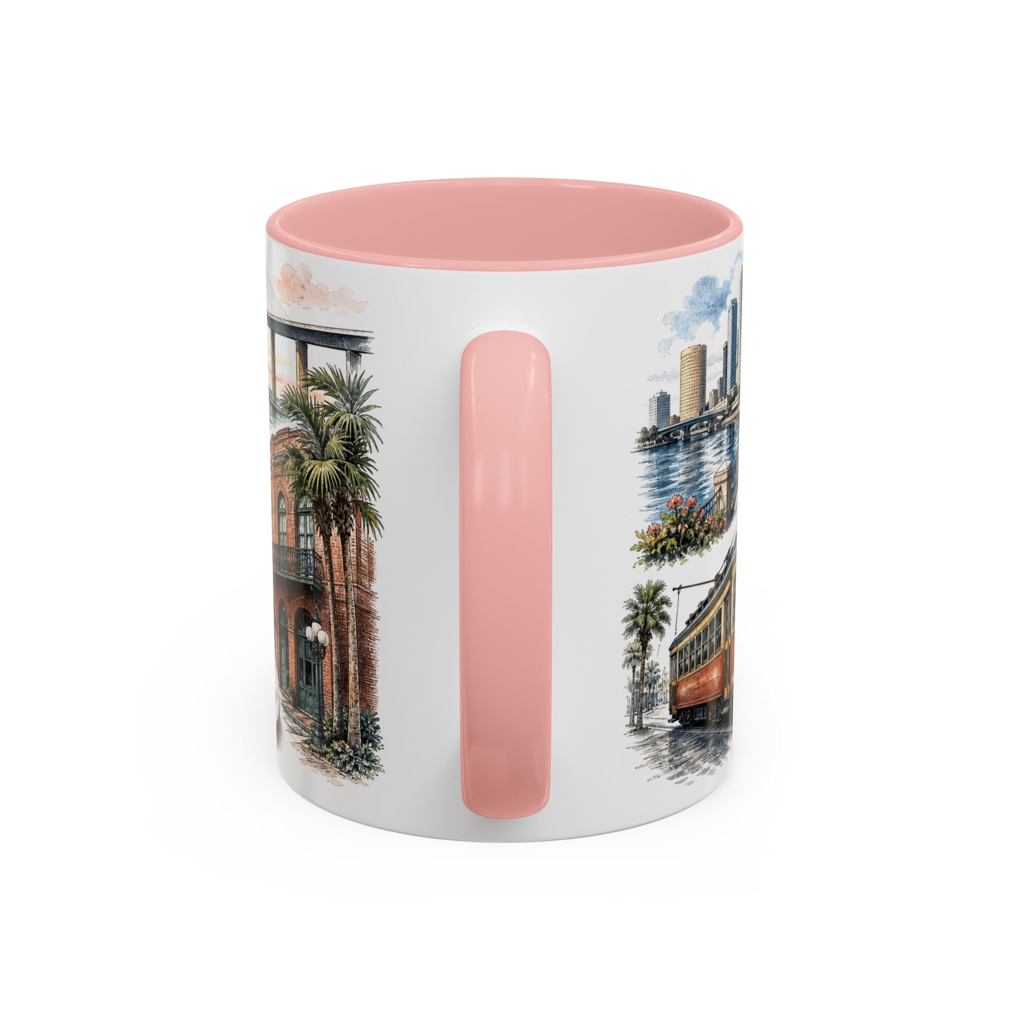 Tampa Coffee Mug | United States Travel Souvenir | Vintage Illustrated City Gift | 11 oz 15 oz Accent Mug