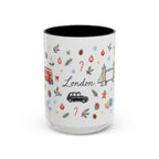 London Christmas Mug | Watercolor City Souvenir, Travel Memories, Ceramic Coffee Cup