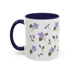 Illinois Violet Mug, State Flower Floral Coffee Cup, 11oz Botanical Gift