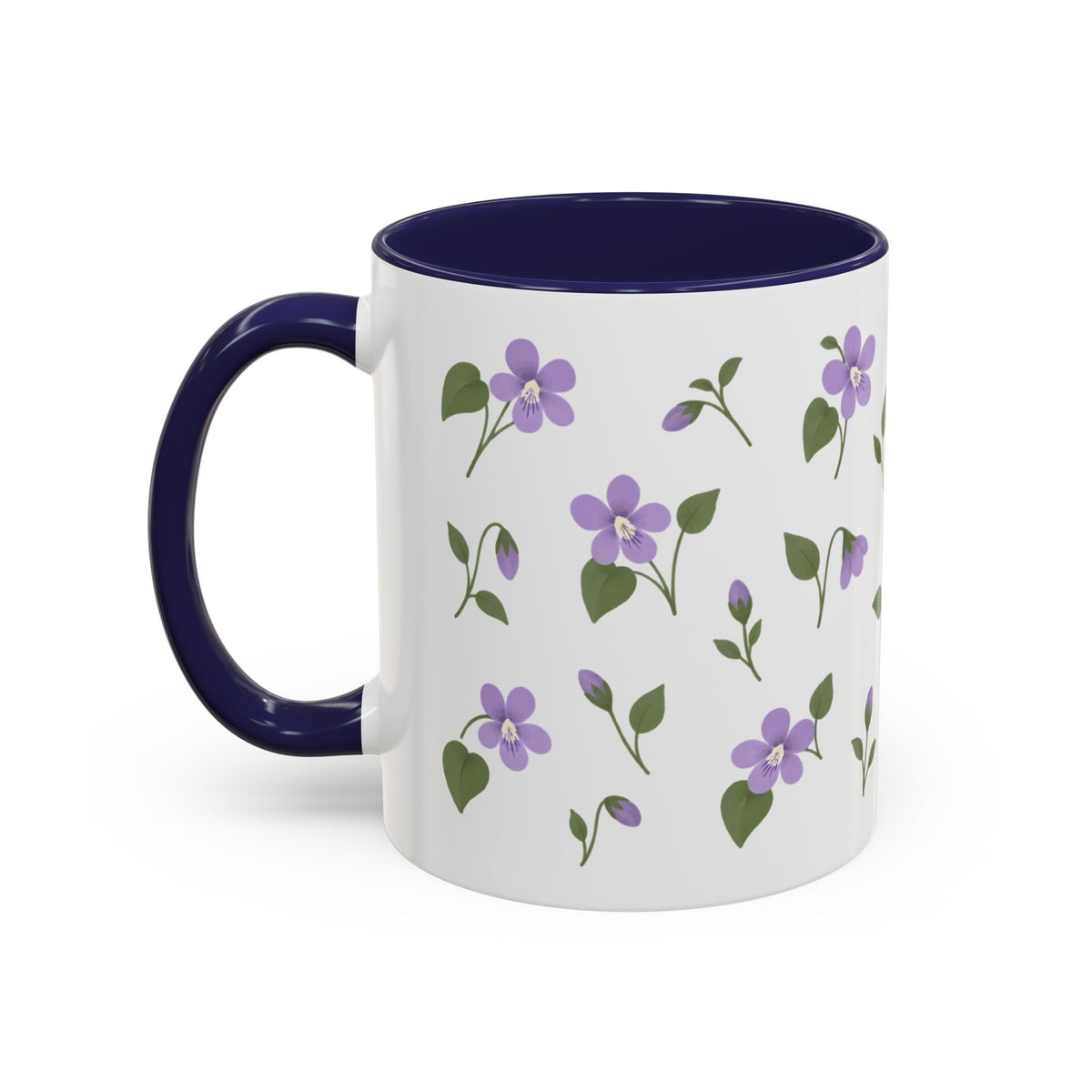 Illinois Violet Mug, State Flower Floral Coffee Cup, 11oz Botanical Gift