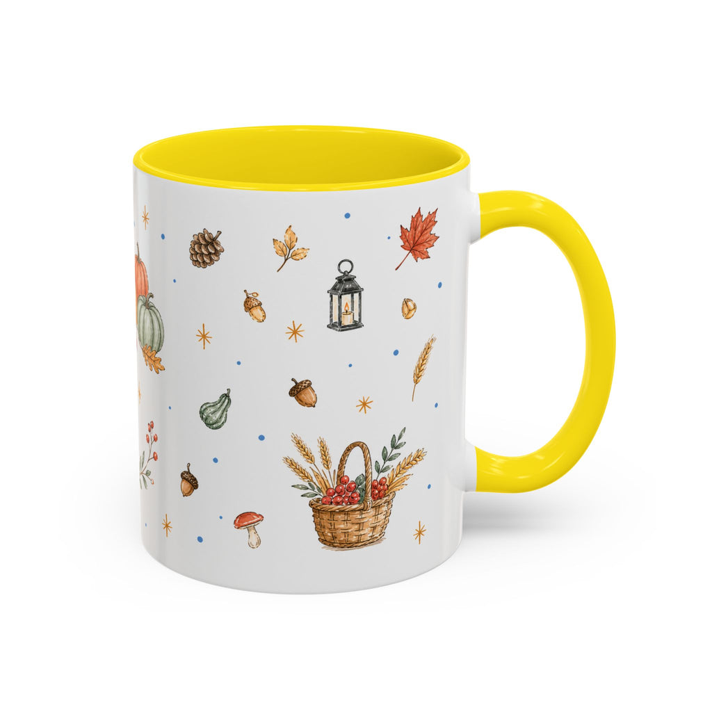 Thanksgiving Turkey Mug | Friendly Woodland Watercolor Gift | Autumn Accent Cup 11oz 15oz