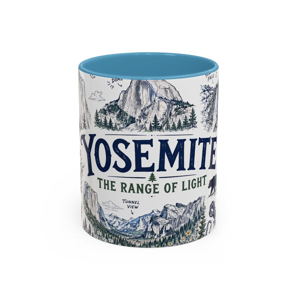 Yosemite National Park Coffee Mug | Hiking Camping Nature Gift | Accent Color Ceramic 11oz 15oz
