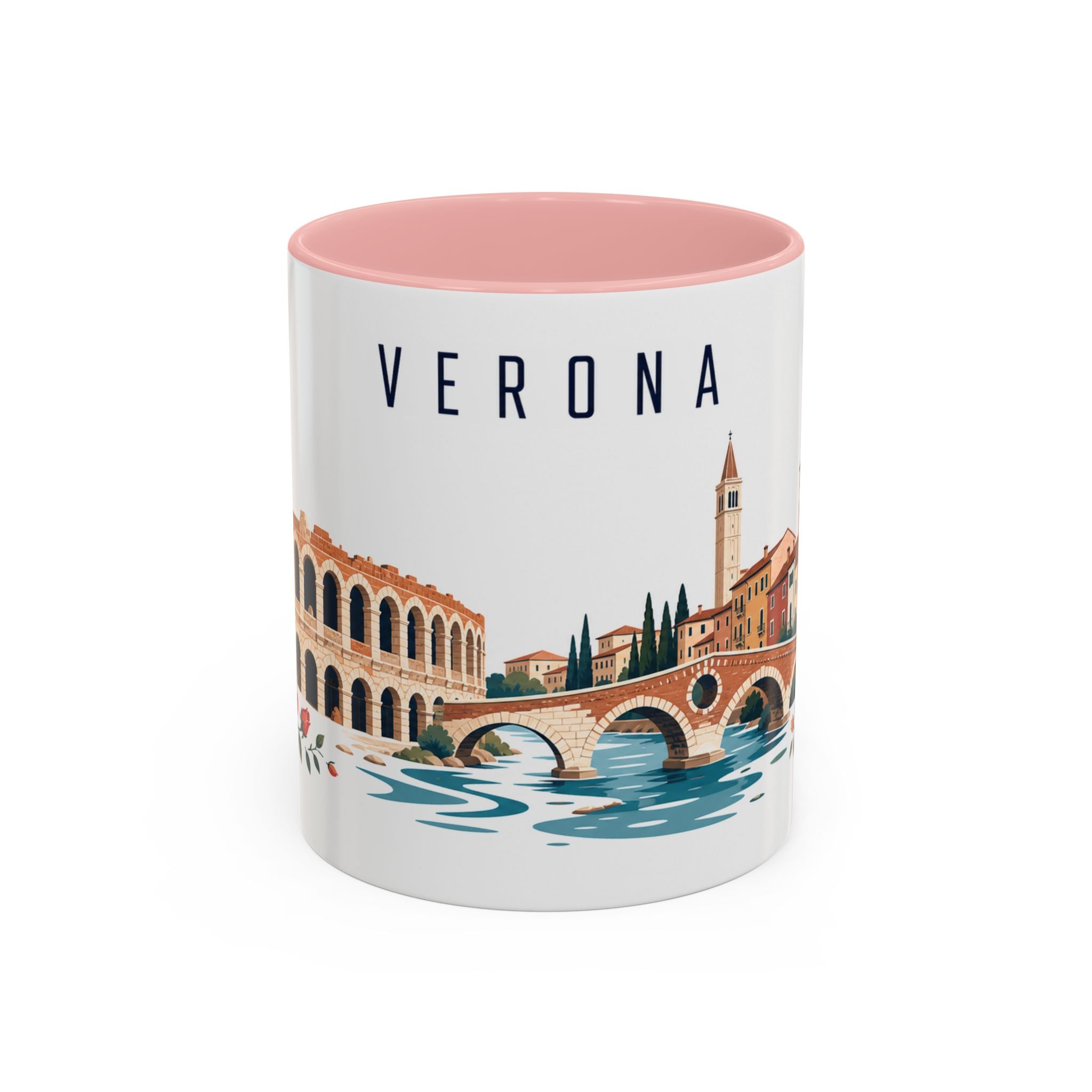 Verona Coffee Mug | Italy Travel Souvenir | Porcelain Decal City Gift | 11oz 15oz Accent Mug