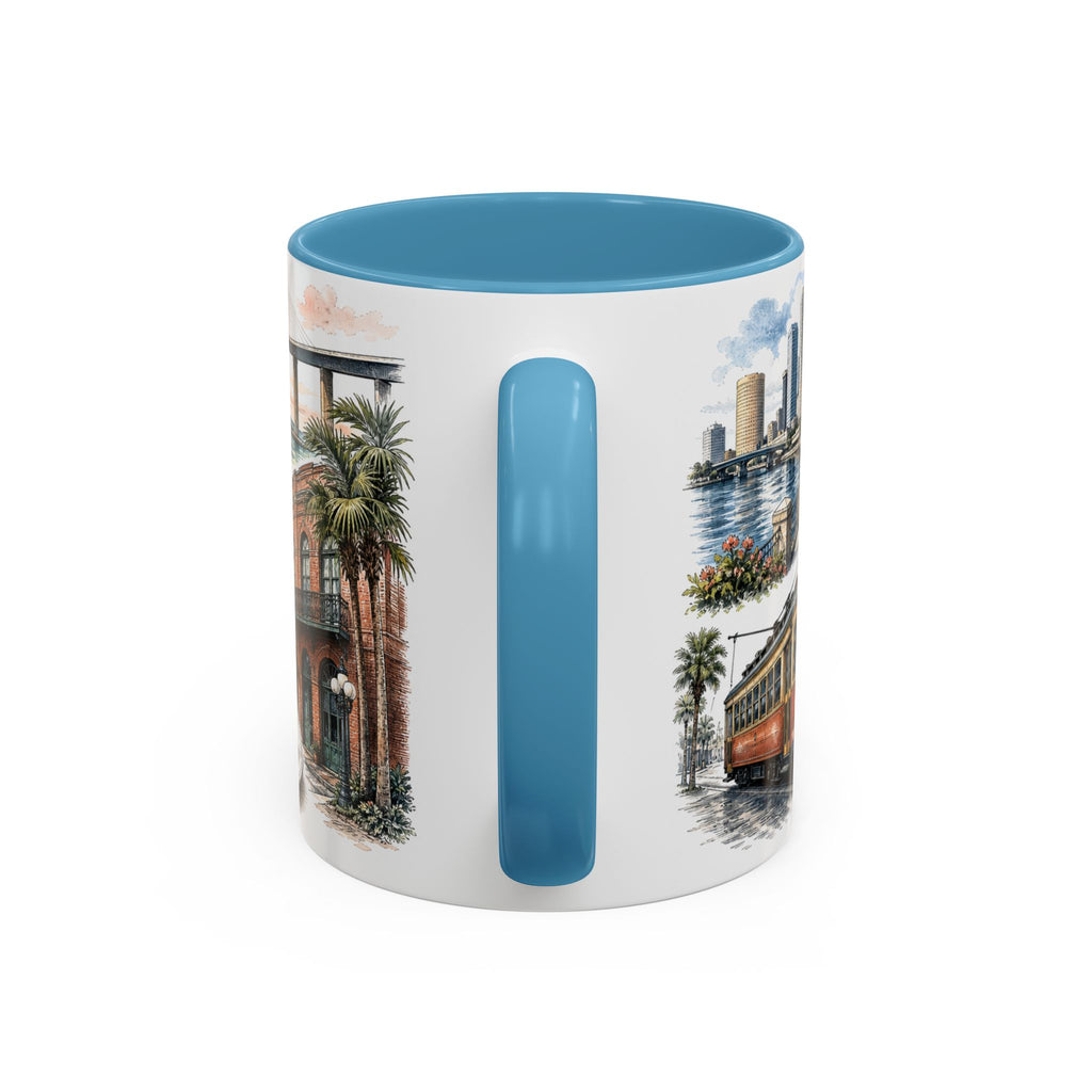 Tampa Coffee Mug | United States Travel Souvenir | Vintage Illustrated City Gift | 11 oz 15 oz Accent Mug