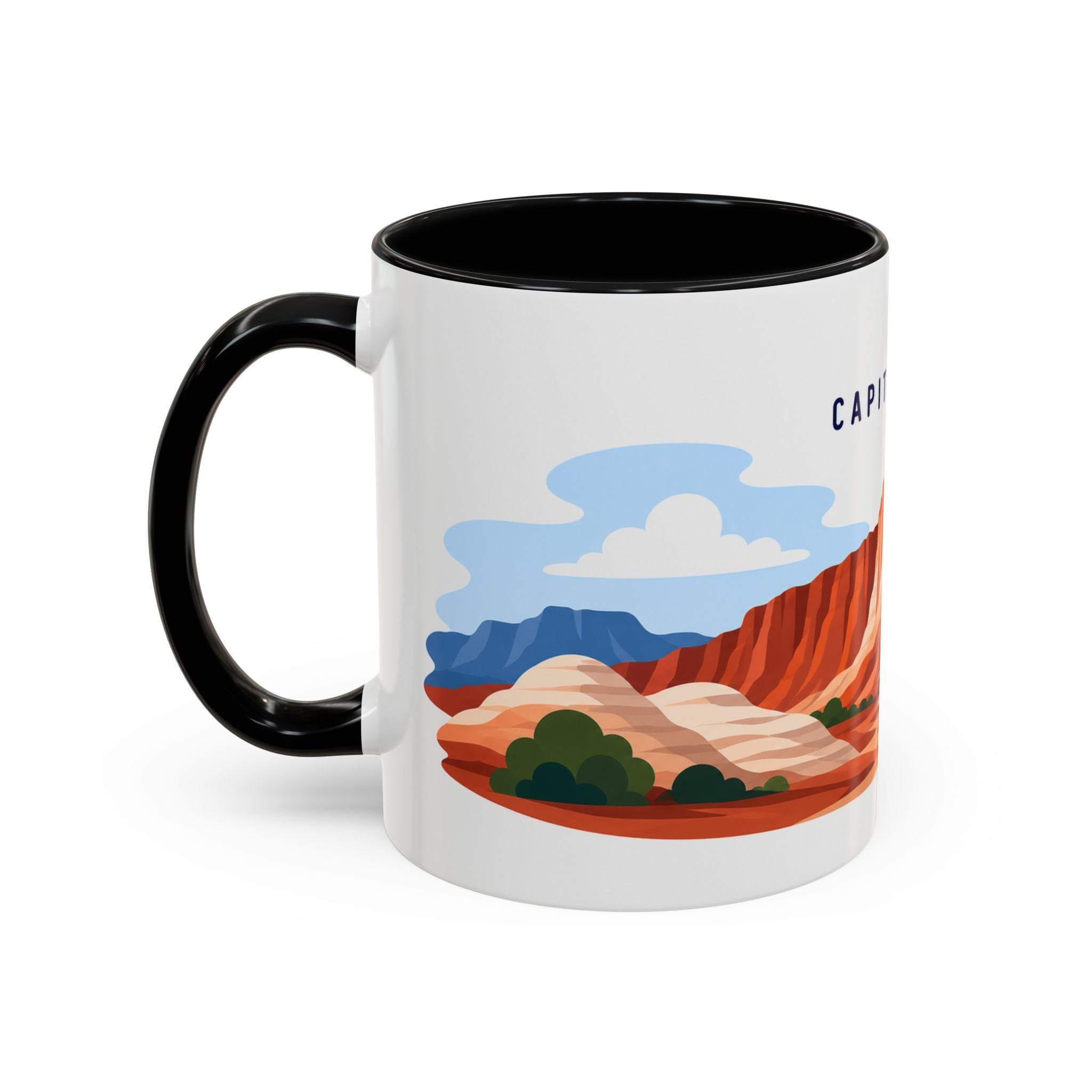 Capitol Reef National Park Coffee Mug | Solid Color Block Park Souvenir | 11oz 15oz Accent Mug