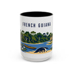French Guiana Coffee Mug | Travel Souvenir Accent Mug | Country Gift Ceramic Cup 11oz 15oz