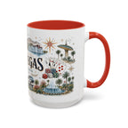 Las Vegas Coffee Mug | United States Travel Souvenir | Vintage Illustrated City Gift | 11 oz 15 oz Accent Mug
