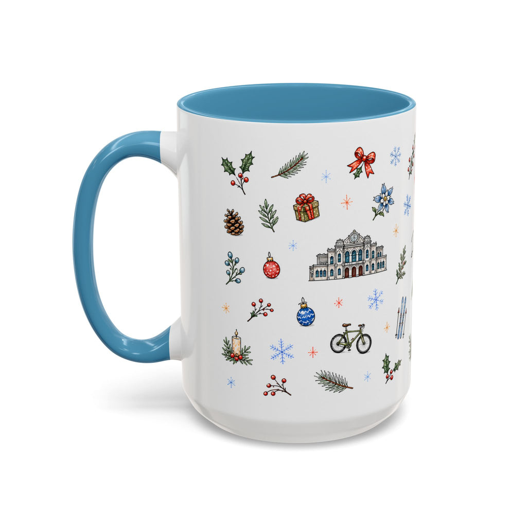 Denver Christmas Mug | Watercolor City Souvenir, Holiday Travel Gift (11oz/15oz)