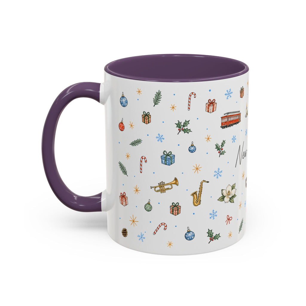 New Orleans Christmas Mug | Watercolor City Souvenir, Travel Gift (11oz/15oz)