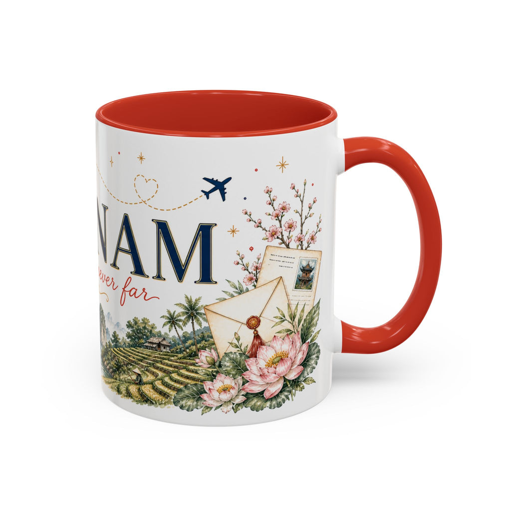 Vietnam Home Country Mug | Moving Away Gift | Long Distance Friendship | 11 oz 15 oz Accent Mug
