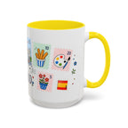 Madrid Coffee Mug | Postage Stamp Collage Mug | Travel Souvenir Accent Cup 11oz 15oz