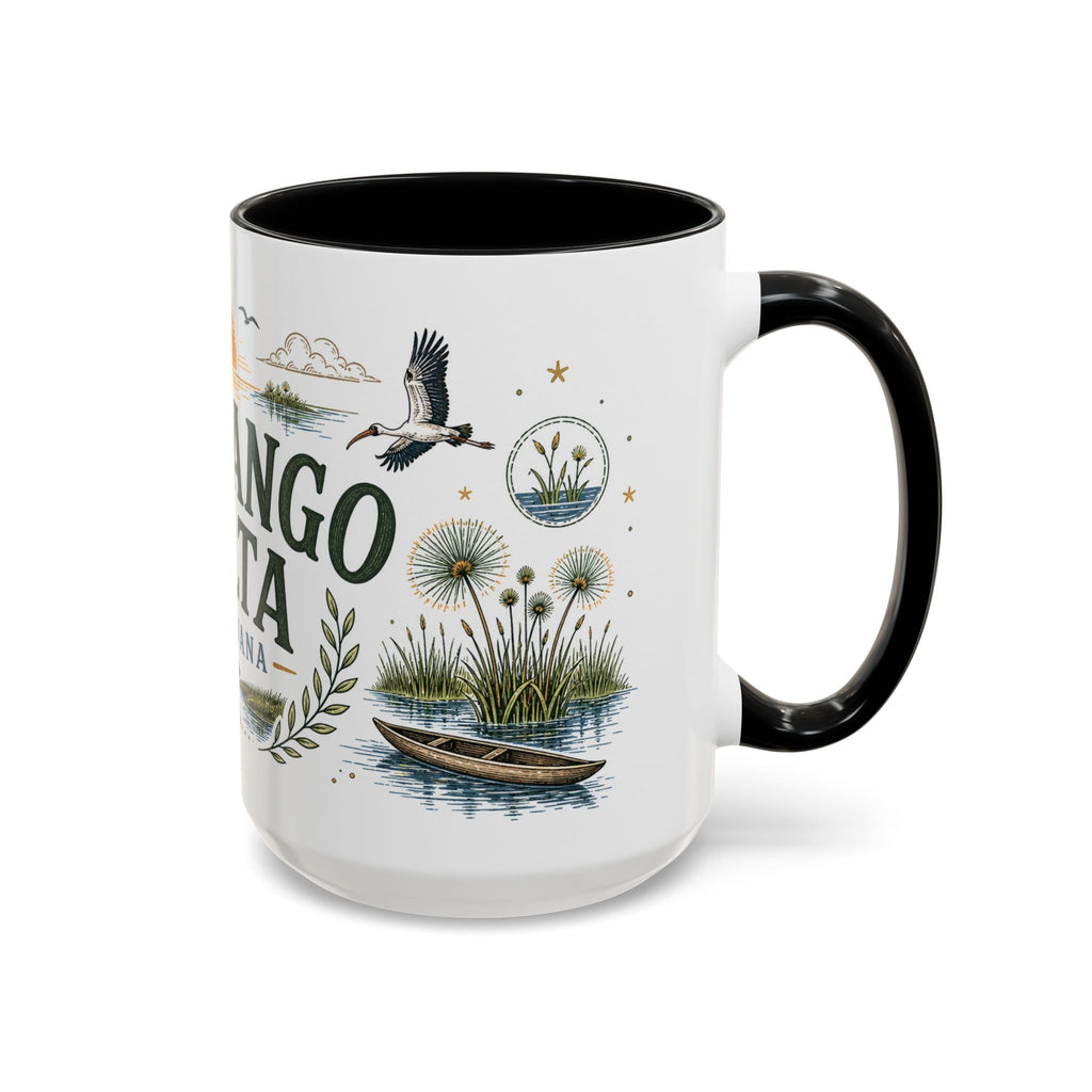 Okavango Delta Coffee Mug | Travel Destination Souvenir Gift | Accent Color Ceramic 11oz 15oz