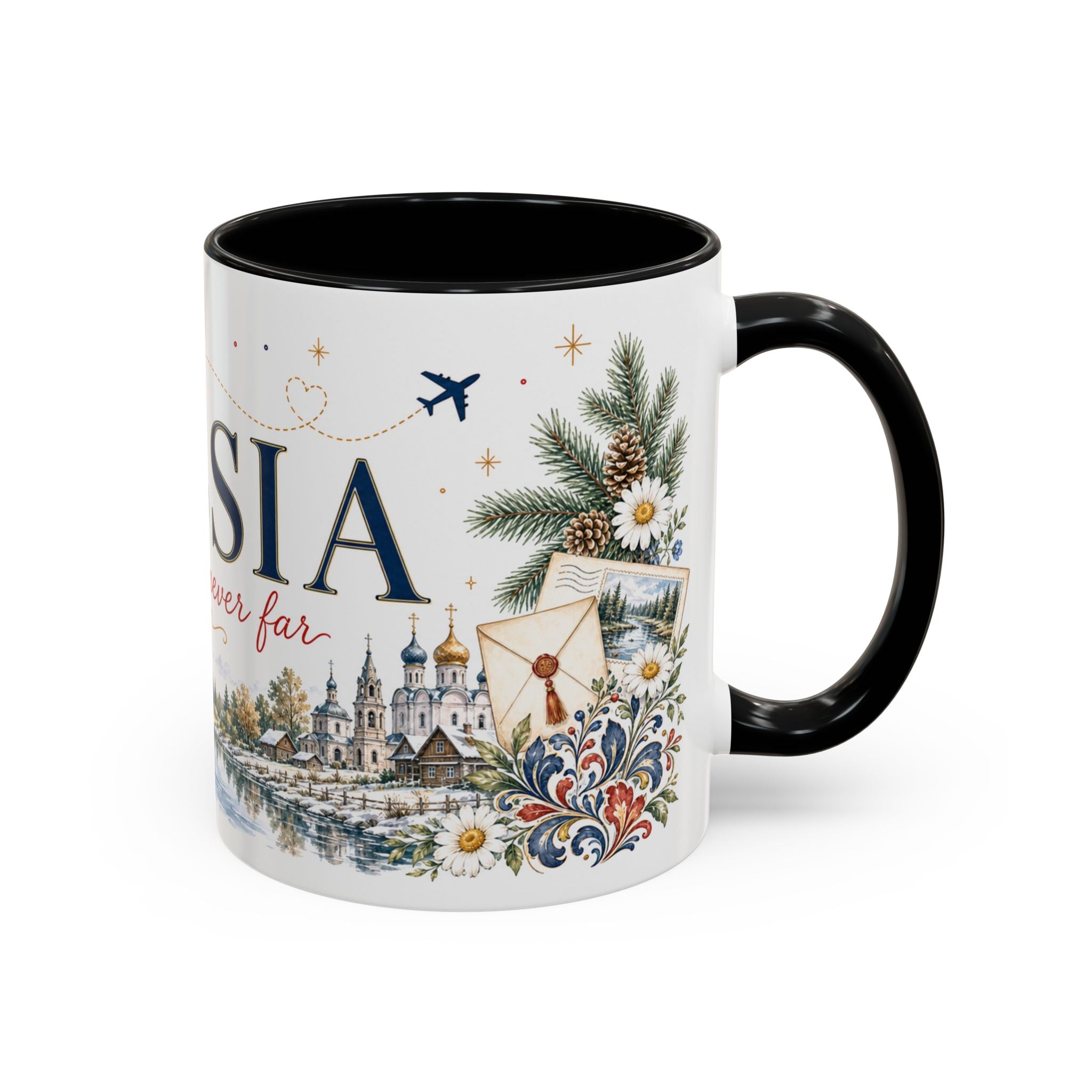 Russia Home Country Mug | Moving Away Gift | Long Distance Friendship | 11 oz 15 oz Accent Mug