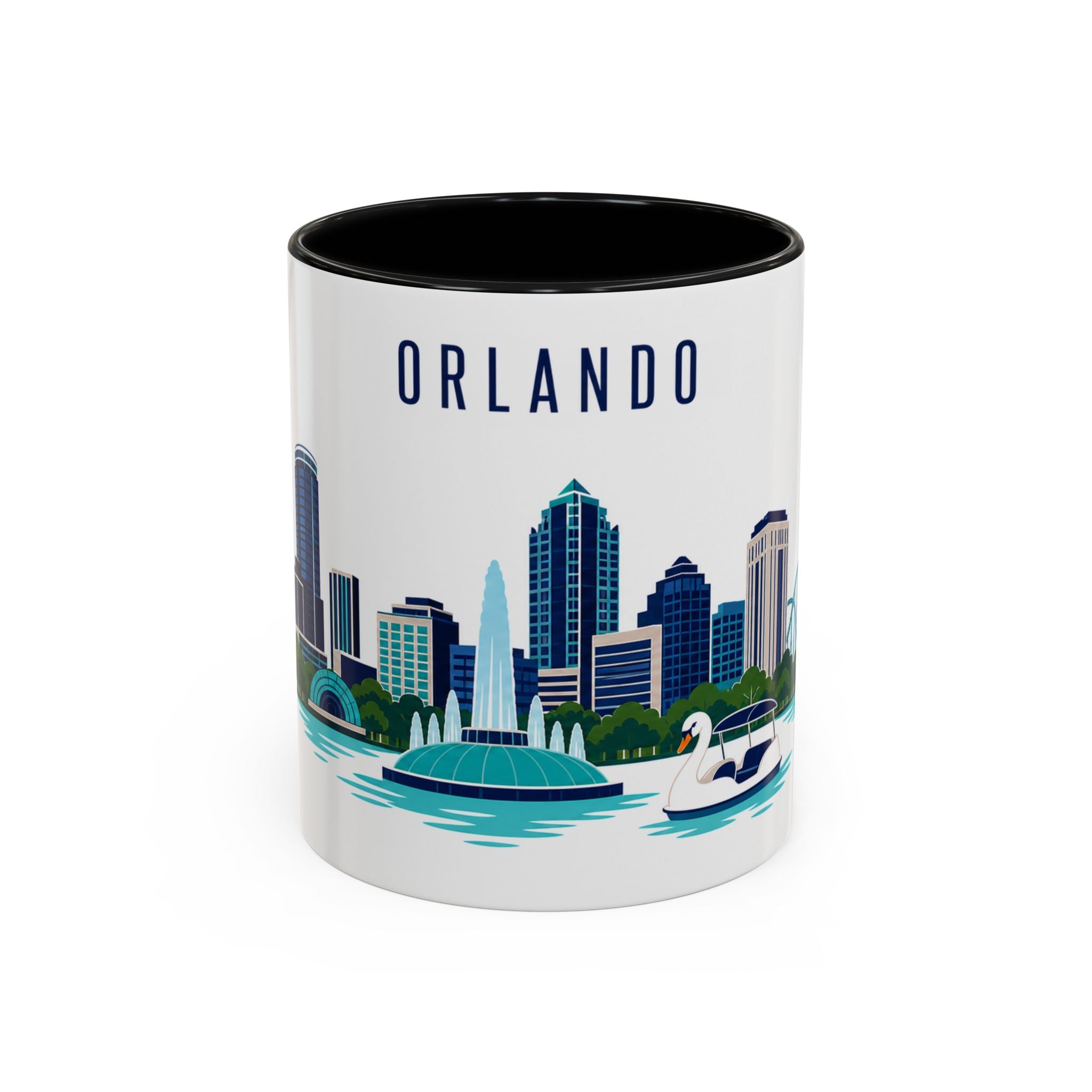 Orlando Coffee Mug | United States Travel Souvenir | Porcelain Decal City Gift | 11oz 15oz Accent Mug