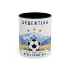 Argentina World Champions Mug | Three Time Soccer Champion Gift | Argentine Football Fan Cup | 1978–2022 | 11oz 15oz