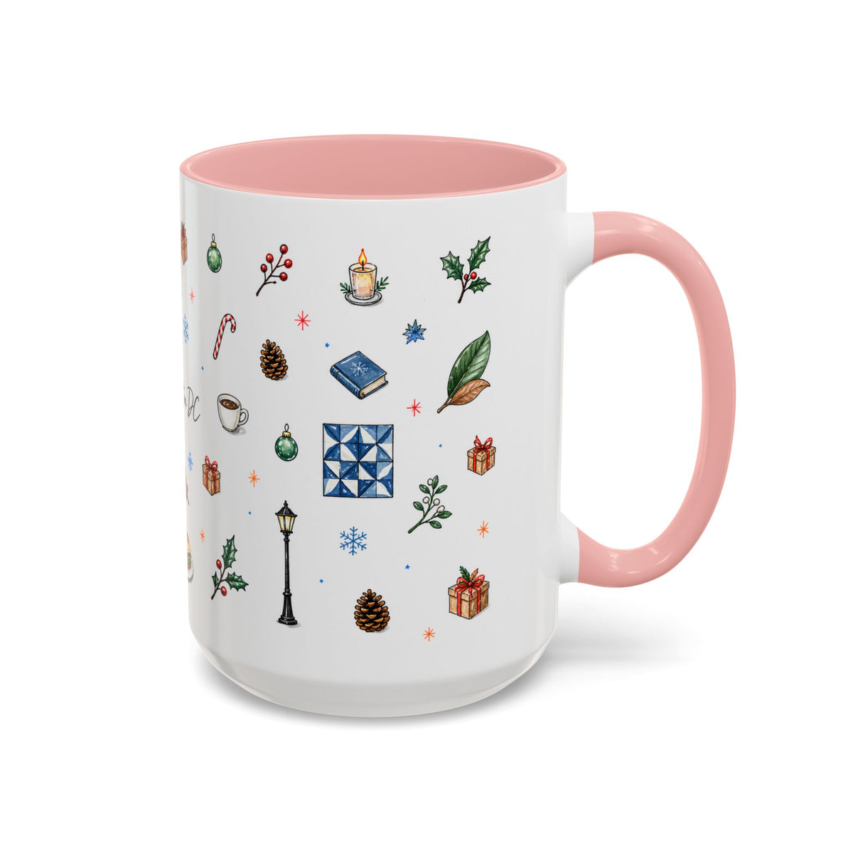 Washington DC Christmas Mug | Watercolor City Souvenir | Ceramic Coffee Cup 11oz 15oz