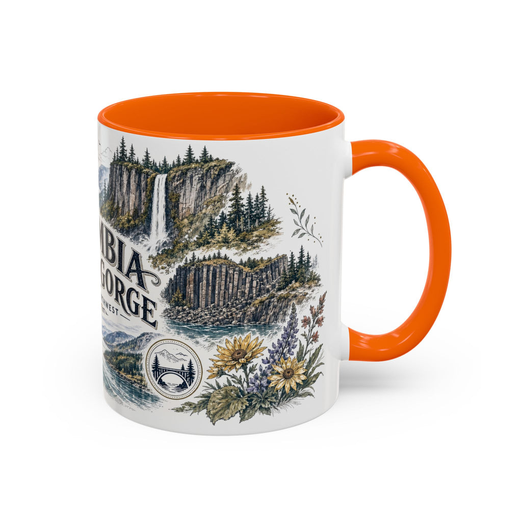 Columbia River Gorge Mug, Pacific Northwest Travel Souvenir, Bucket List Gift, Accent Ceramic Coffee Mug 11oz 15oz