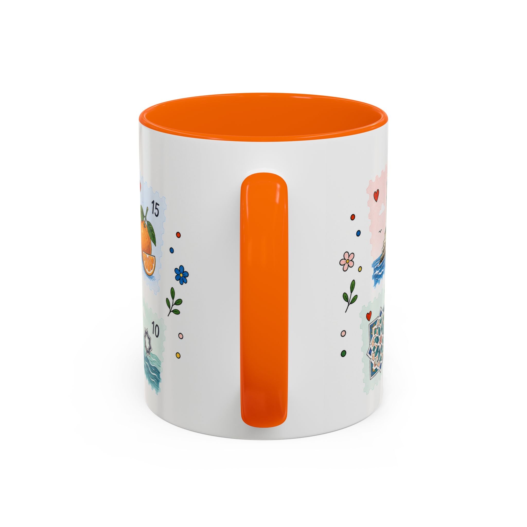 Casablanca Coffee Mug | Postage Stamp Collage Mug | Travel Souvenir Accent Cup 11oz 15oz