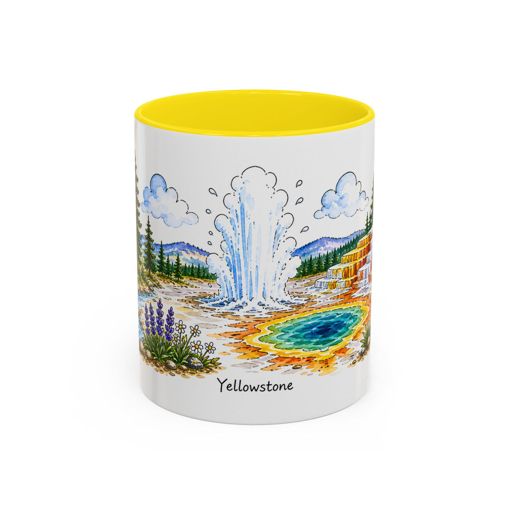 Yellowstone National Park Mug | US Travel Souvenir Accent Coffee Mug | 11oz 15oz Ceramic Cup