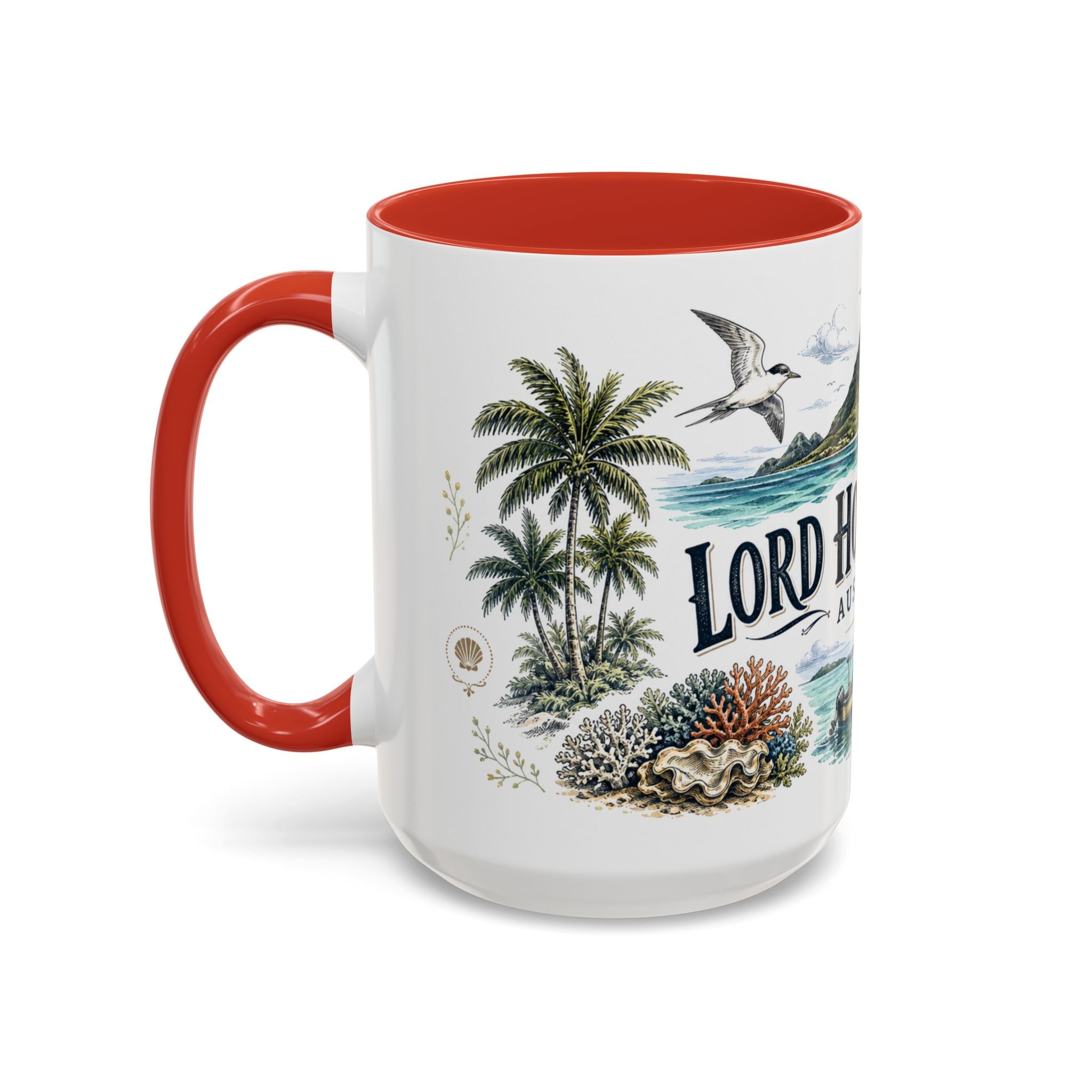 Lord Howe Island Mug, Australia Travel Souvenir, Bucket List Gift, Accent Ceramic Coffee Mug 11oz 15oz