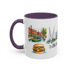 Oklahoma City Illustrated Travel Mug | City Souvenir Accent Coffee Mug | 11oz 15oz Ceramic Cup