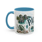 Palawan Coffee Mug | Travel Destination Souvenir Gift | Accent Color Ceramic 11oz 15oz