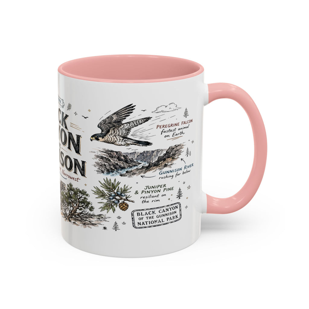 Black Canyon of the Gunnison National Park Coffee Mug | Colorado Deep Canyon Hiking Gift | Accent Color Ceramic 11oz 15oz