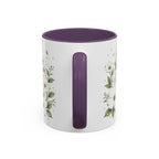 North Carolina State Map Mug | Moving Away, Homesick Gift | Botanical Accent Coffee Cup