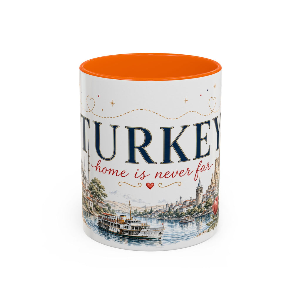 Turkey Home Country Mug | Moving Away Gift | Long Distance Friendship | 11 oz 15 oz Accent Mug
