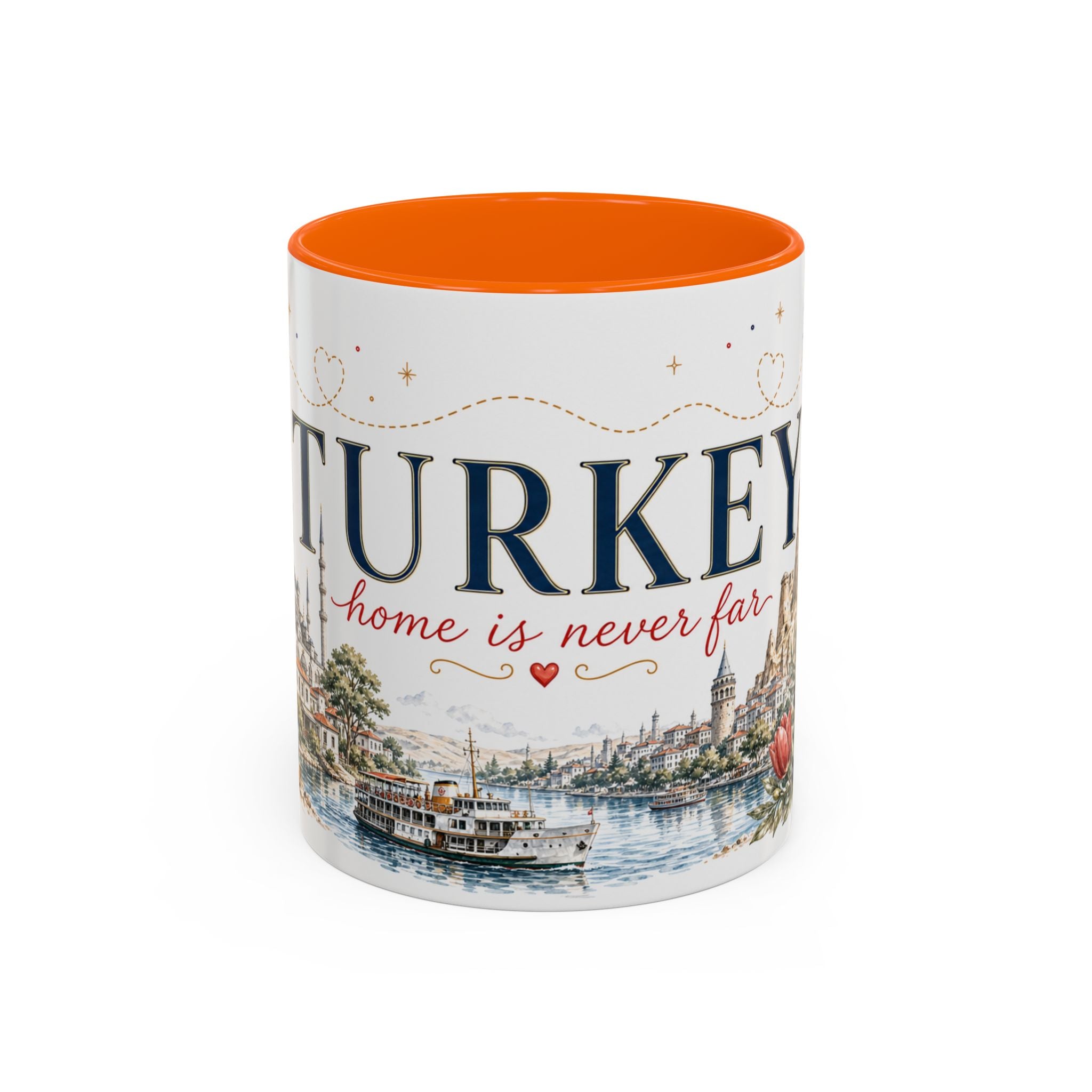 Turkey Home Country Mug | Moving Away Gift | Long Distance Friendship | 11 oz 15 oz Accent Mug