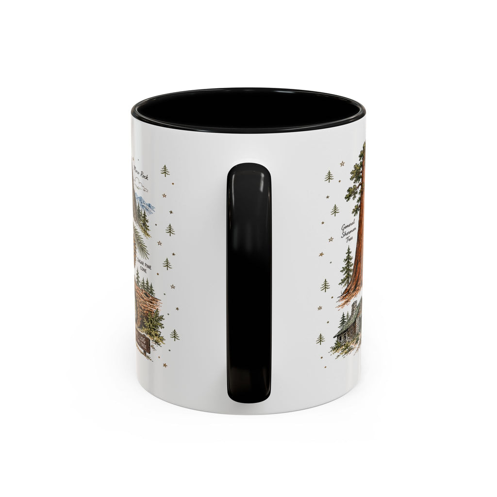 Sequoia Coffee Mug | National Park Hiking California Gift | Accent Color Ceramic 11oz 15oz