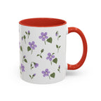 Illinois Violet Mug, State Flower Floral Coffee Cup, 11oz Botanical Gift